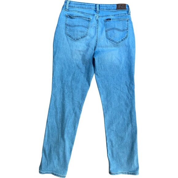 Lee Light Wash High Rise Straight Leg Light Mom Jeans Size 10 Medium - Picture 6 of 8